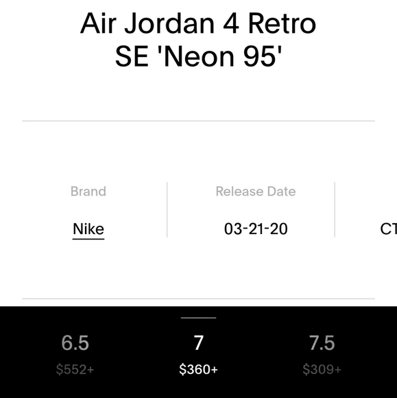 Jordan 4 Retro "Neon 95" SE - Picture 3 of 8